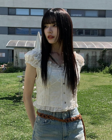 Monaca Lace Frill Blouse